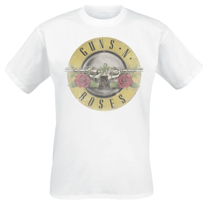rock revival "Distressed Bullet" T-Shirt white by Guns N' Roses