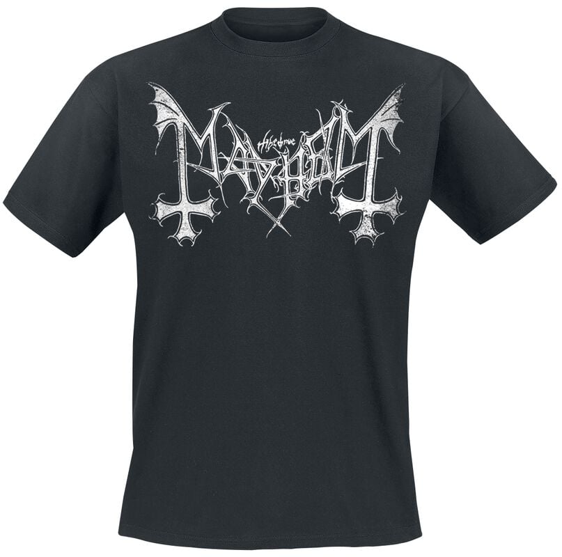 rock revival "Distressed Logo" T-Shirt black by Mayhem