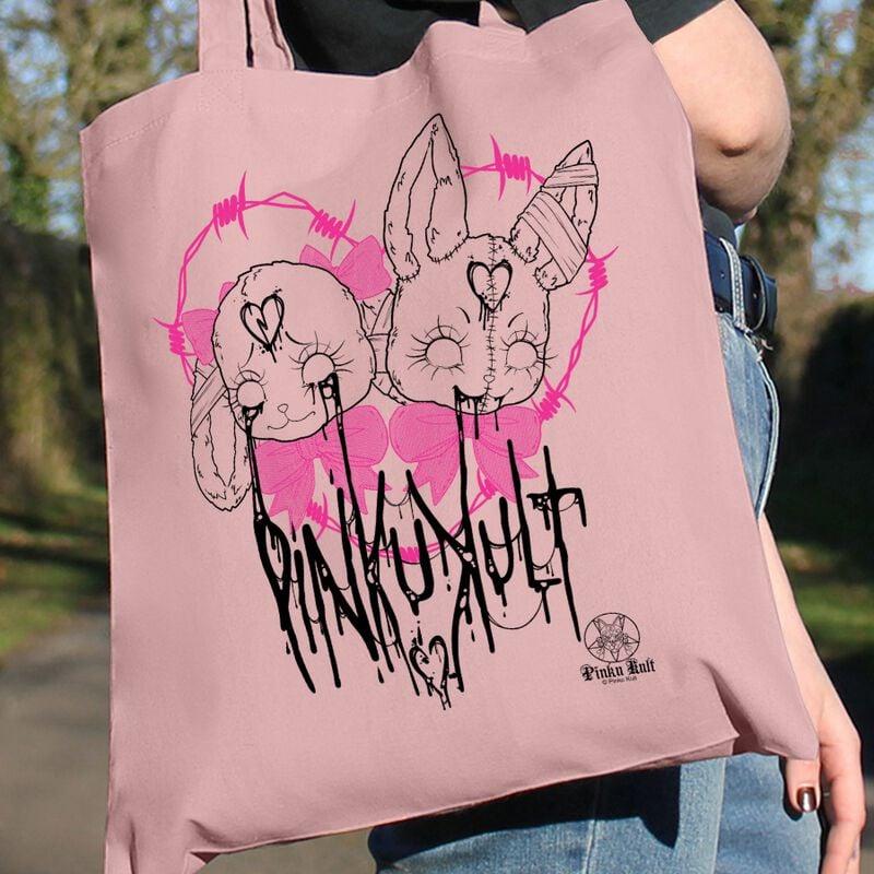 Rock Revival "Doom And Gloom" Fabric Bag Light Pink By Pinku Kult