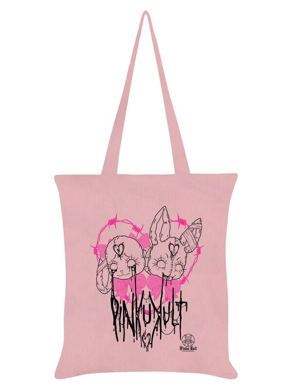 rock revival "Doom and Gloom" Fabric bag light pink by Pinku Kult