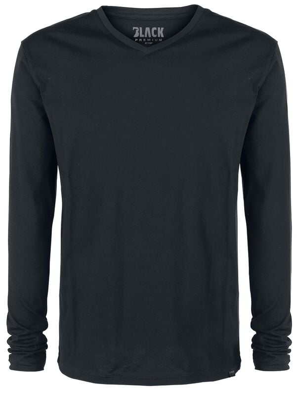 Rock Revival "Double Pack Black Long-Sleeve Tops With Crew Neck And V Neck" Long-sleeve Shirt Black By Black Premium By EMP
