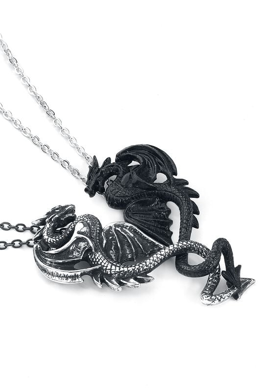 Rock Revival "Draconic Tryst" Necklace Black-silver By Alchemy Gothic