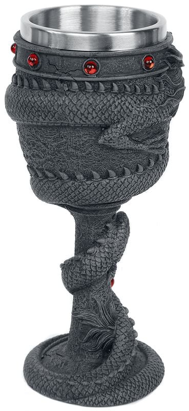Rock Revival "Dragon Coil Goblet" Goblet Black By Nemesis Now