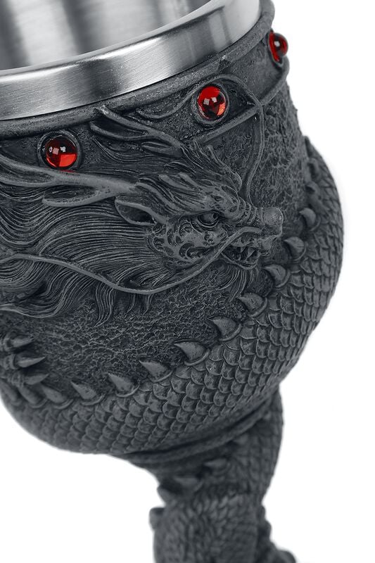 Rock Revival "Dragon Coil Goblet" Goblet Black By Nemesis Now