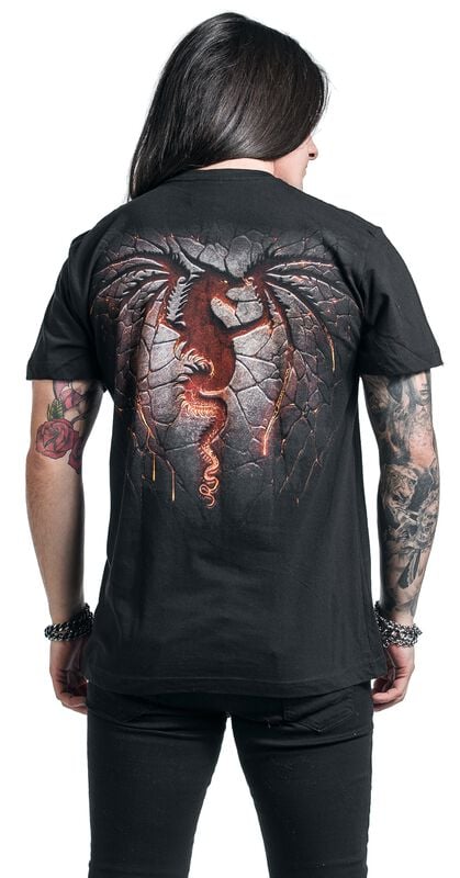 Rock Revival "Dragon Furnace" T-Shirt Black By Spiral