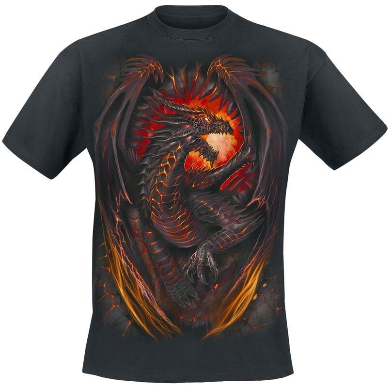 Rock Revival "Dragon Furnace" T-Shirt Black By Spiral