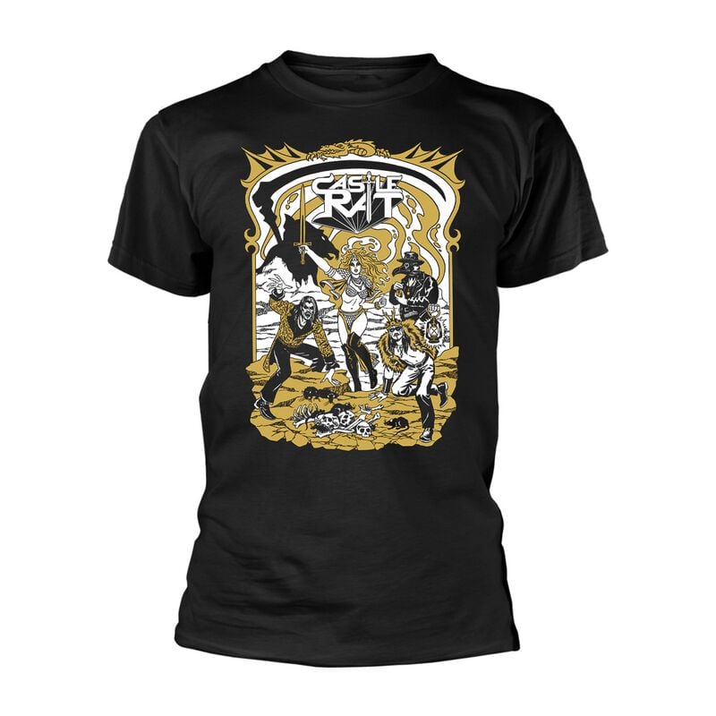 rock revival "Dragon Portal" T-Shirt black by Castle Rat
