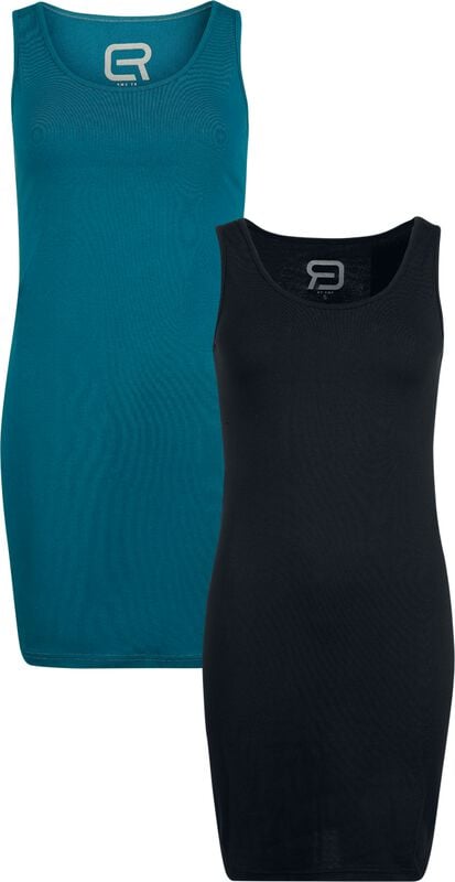 rock revival "Dress Double-Pack" Mini Dress black/petrol by RED by EMP