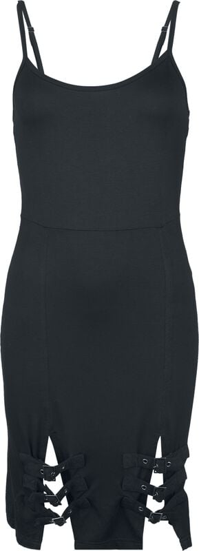 rock revival "Dress with Buckles" Mini Dress black by Rock Rebel by EMP