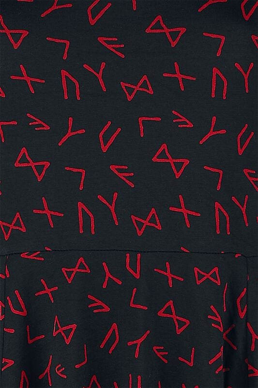 Rock Revival "Dress With Lacing And Runes" Mini Dress Black By Black Premium By EMP