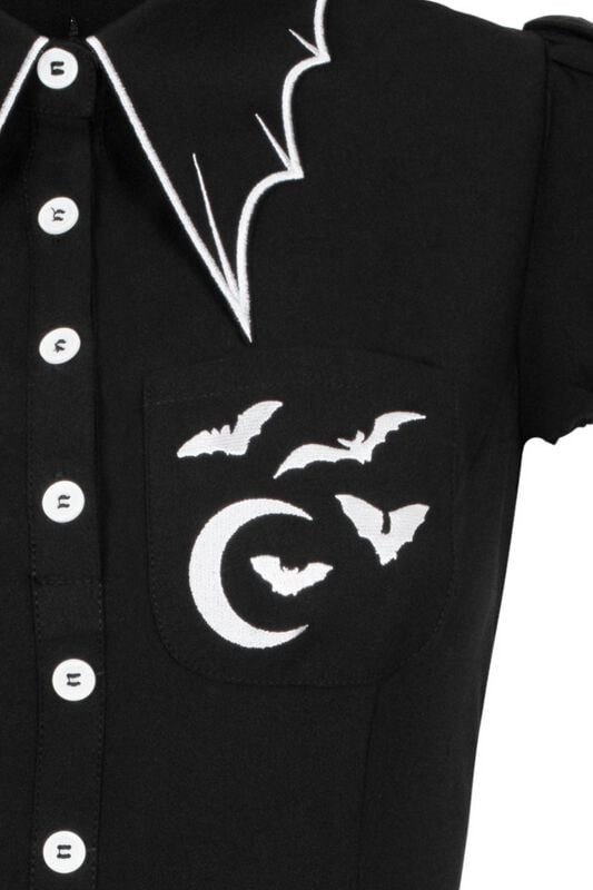 Rock Revival "Drusilla Dress" Midi Dress Black-white By Hell Bunny