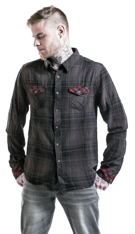 rock revival "Duncan" Longsleeve brown-black by Brandit