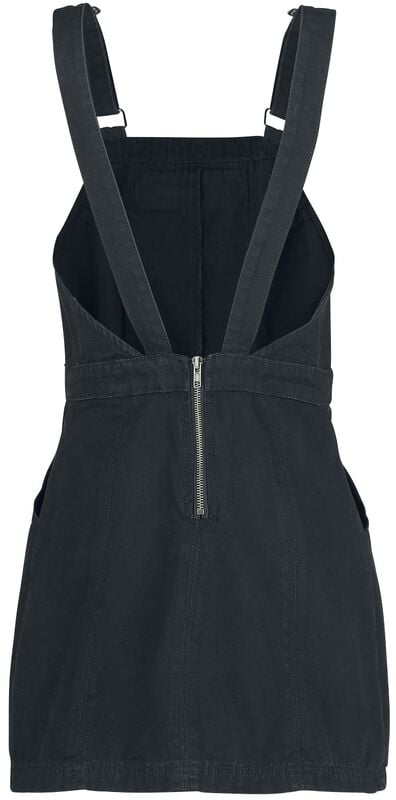 Rock Revival "Dungaree Wrap Dress" Mini Dress Black By Forplay