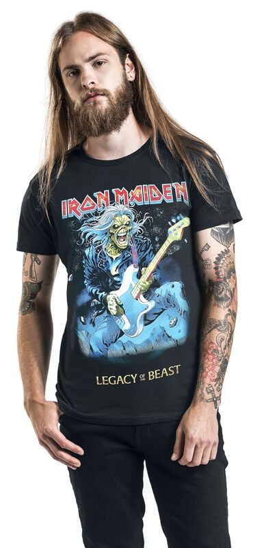Rock Revival "Eddie On Bass" T-Shirt Black By Iron Maiden