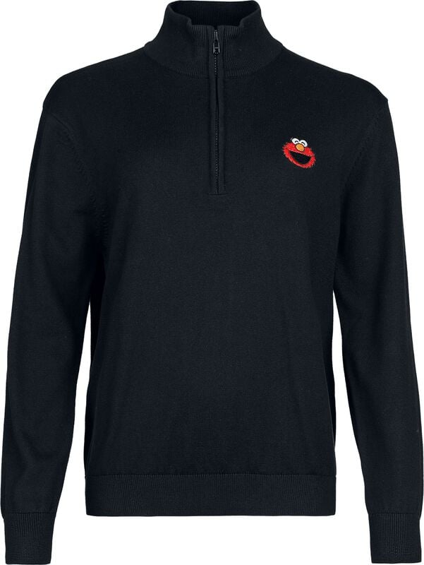 rock revival "Elmo - Half-zip Jumper" Knit jumper black by Sesame Street