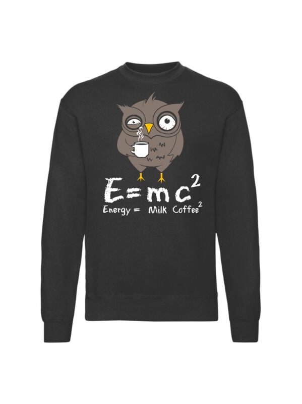 rock revival "Energy = Milk Coffee" Sweatshirt black by Tierisch