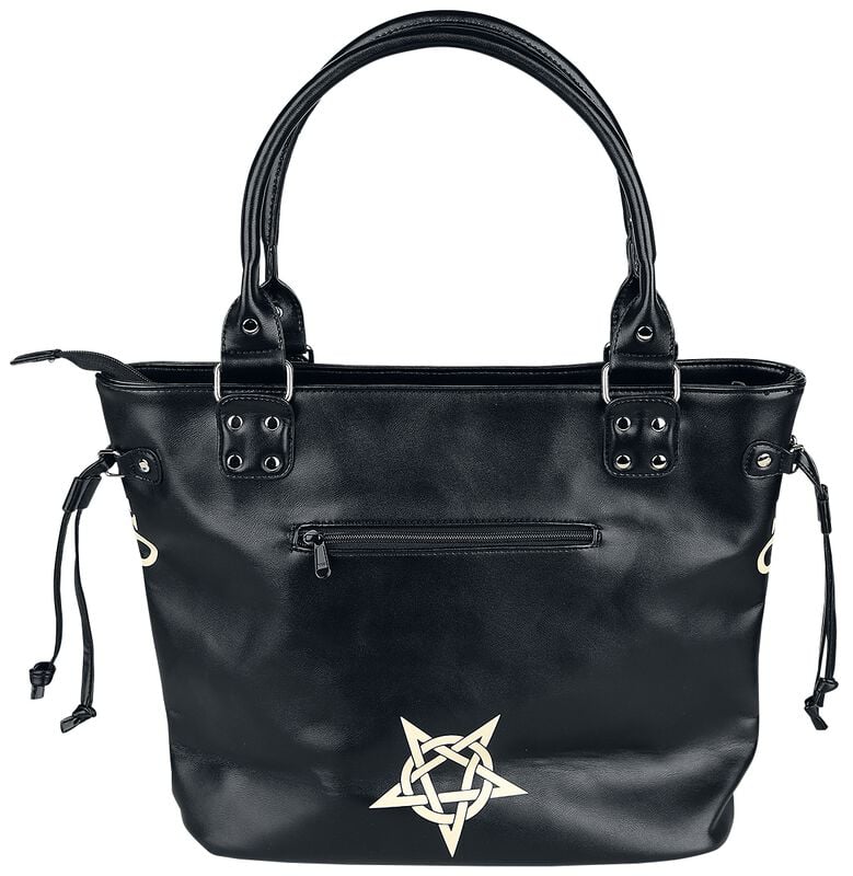 Rock Revival "Esoteric Cat Bag" Handbag Black-white By Banned Alternative