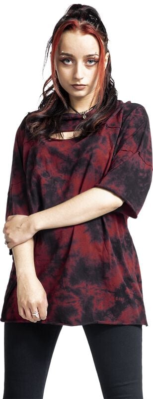 rock revival "Essential Cut-Out T-shirt" T-Shirt black-red by Black Premium by EMP