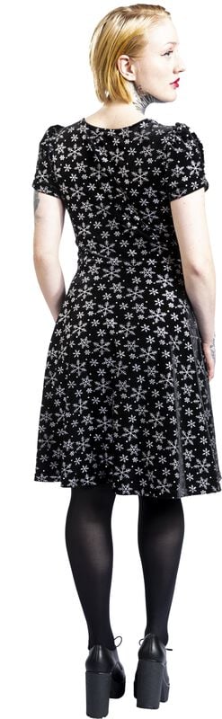 Rock Revival "Eve Dress" Midi Dress Black-white By Hell Bunny