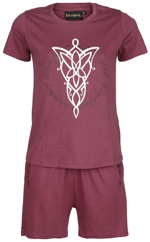 rock revival "Evening Star" Pyjama burgundy by The Lord Of The Rings