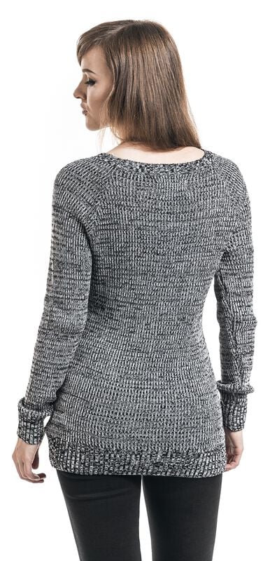 Rock Revival "Feel Me" Knit Jumper Black-white By Black Premium By EMP