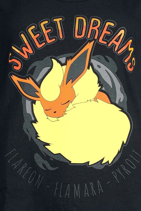 Rock Revival "Flamara - Sweet Dreams" Top Black By Pokémon