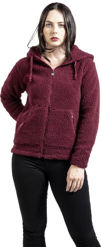 Rock Revival "Fleece-lined Hoodie" Hoodie Jacket Burgundy By RED By EMP
