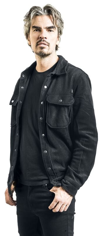 rock revival "Fleece Shirt Jeff" Longsleeve black by Brandit