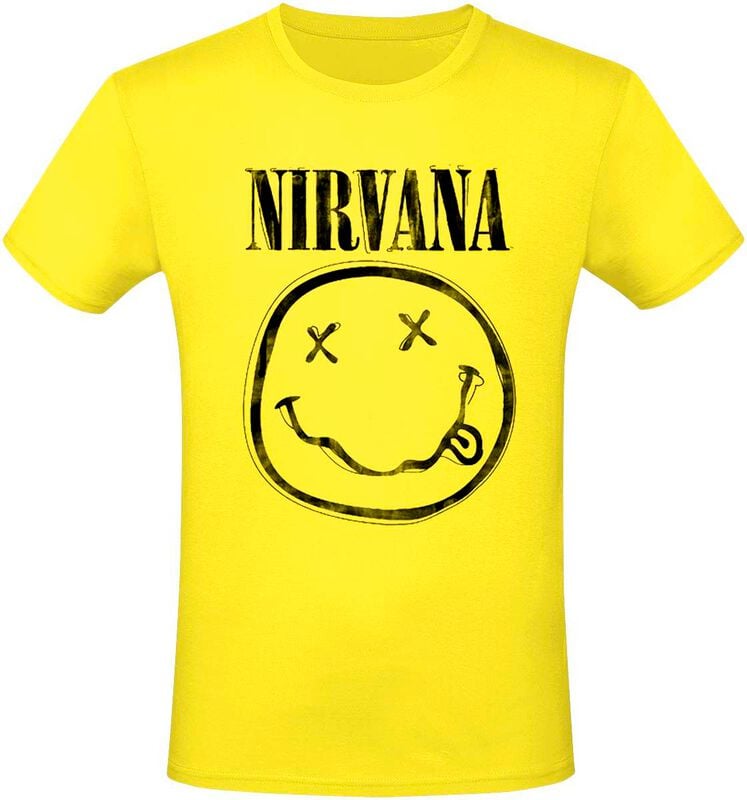 rock revival "Flower Sniffing" T-Shirt yellow by Nirvana