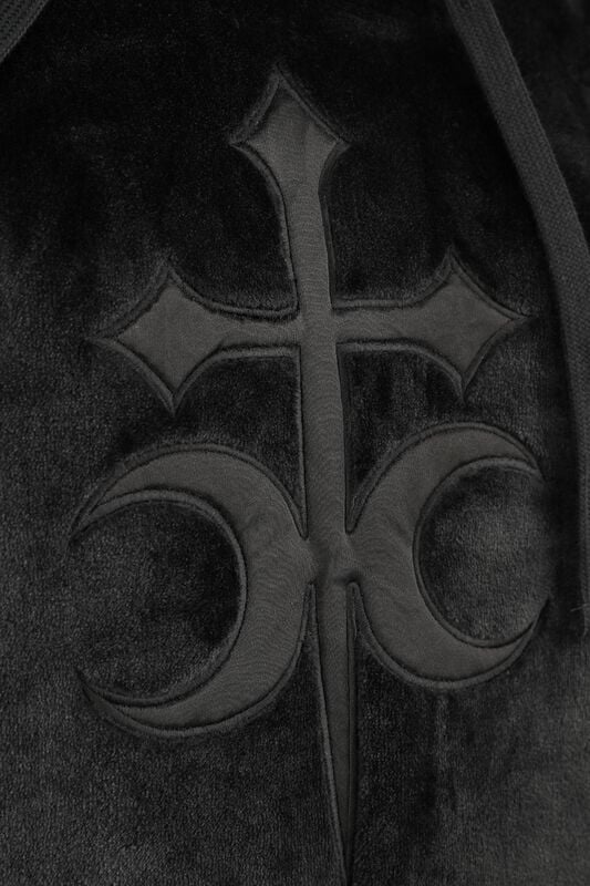 Rock Revival "Fluffy Hoody With High Collar" Hoodie Black By Gothicana By EMP