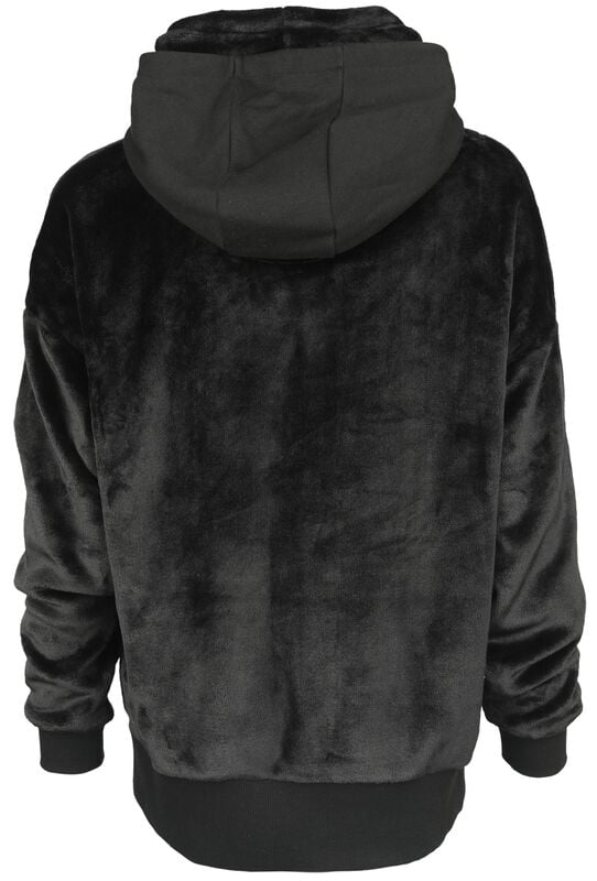 Rock Revival "Fluffy Hoody With High Collar" Hoodie Black By Gothicana By EMP