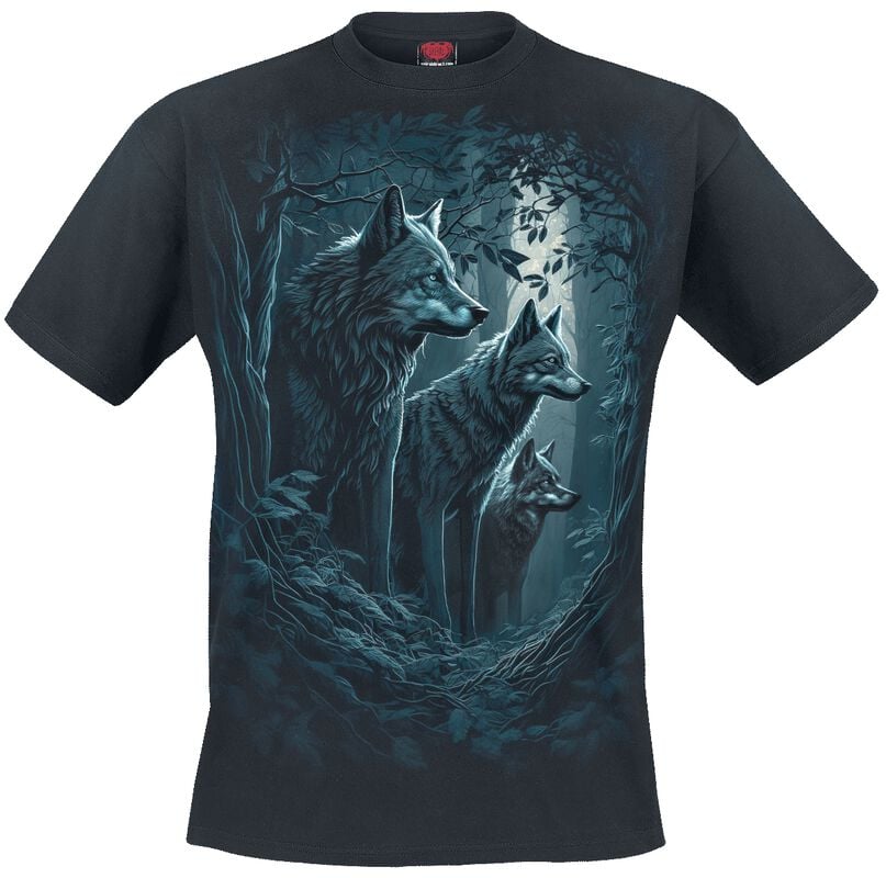 rock revival "Forest Guardians" T-Shirt black by Spiral