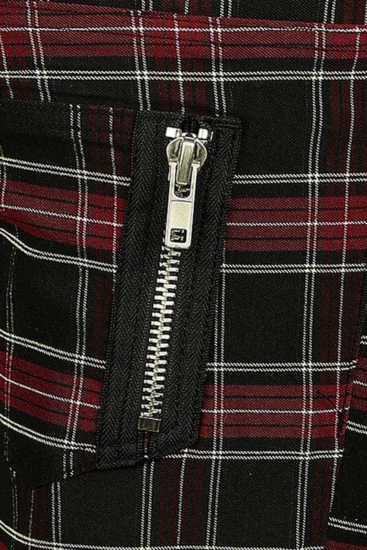 Rock Revival "Forever Yours Trousers" Cloth Trousers Black-red By Banned Alternative