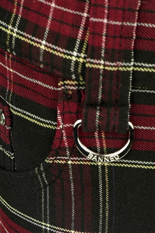 Rock Revival "Forever Yours Trousers" Cloth Trousers Black-red By Banned Alternative