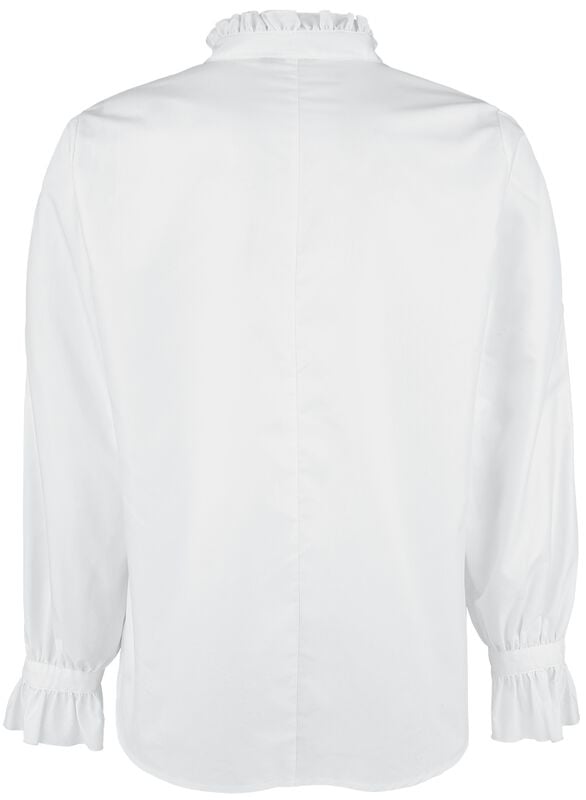 Rock Revival "Frilled Shirt With Lacing" Longsleeve White By Banned Alternative