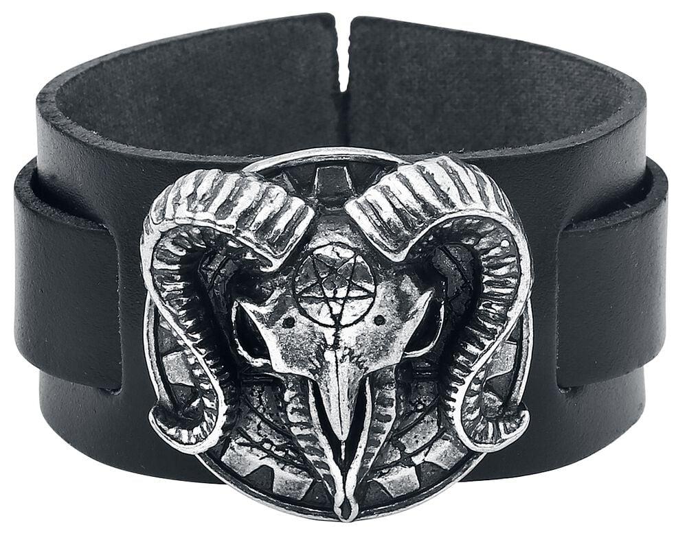rock revival "Gears Of Aiwass" Leather Bracelet black by Alchemy Gothic