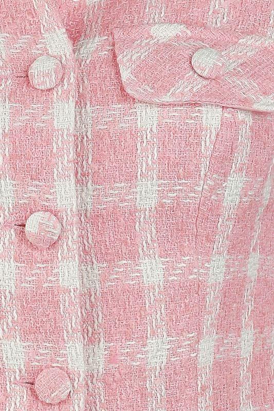 Rock Revival "Gemma Gingham Jacket" Mid-Season Jackets White-pink By H&R London