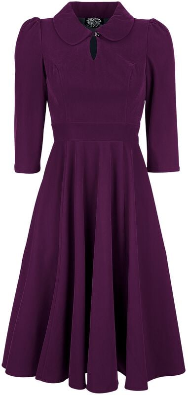 Rock Revival "Glamorous Velvet Tea Dress" Midi Dress Lilac By H&R London
