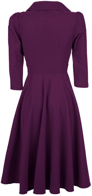 Rock Revival "Glamorous Velvet Tea Dress" Midi Dress Lilac By H&R London