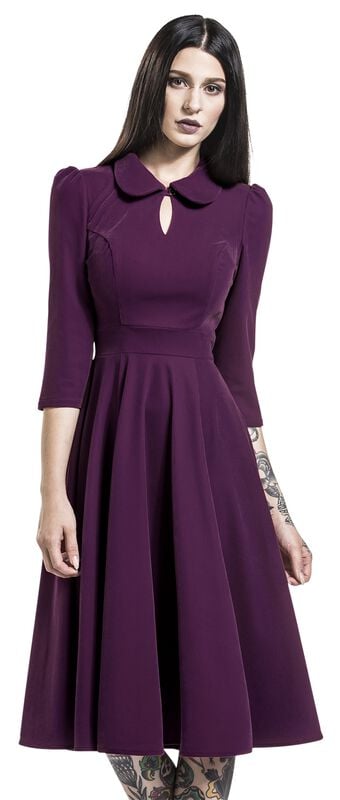rock revival "Glamorous Velvet Tea Dress" Midi Dress lilac by H&R London