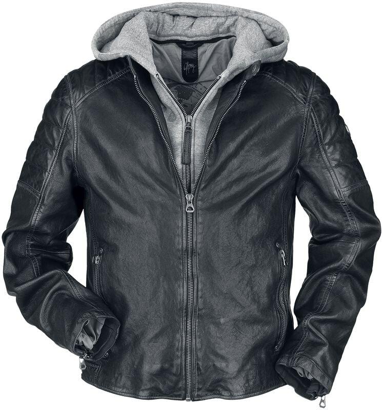 Rock Revival "GMORMEY LARETV" Leather Jacket Black-grey By Gipsy