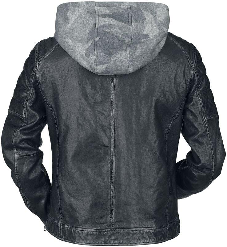 Rock Revival "GMORMEY LARETV" Leather Jacket Black-grey By Gipsy
