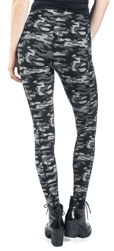 Rock Revival "Grey Camo Leggings With Side Pockets" Leggings Grey By Rock Rebel By EMP