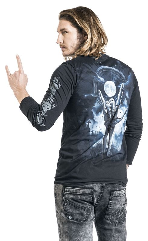 Rock Revival "Grim Rocker" Long-sleeve Shirt Black By Spiral