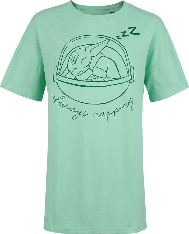 rock revival "Grogu napping - Oversized" Oversized T-shirt light green by Star Wars