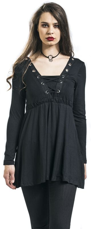 rock revival "Haily Top" Long-sleeve Shirt black by Innocent