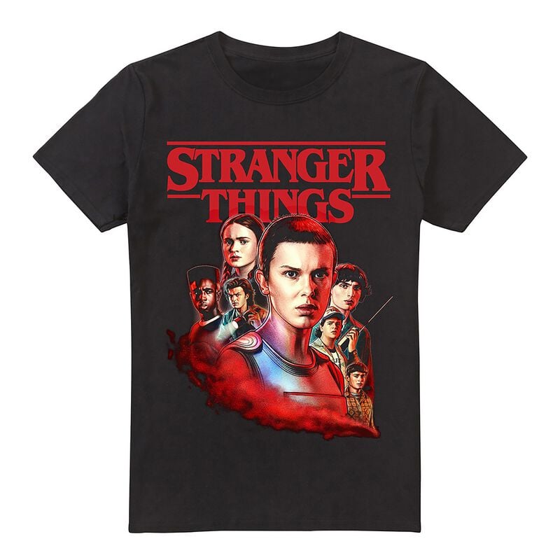 rock revival "Hawkins Heroes Poster" T-Shirt black by Stranger Things