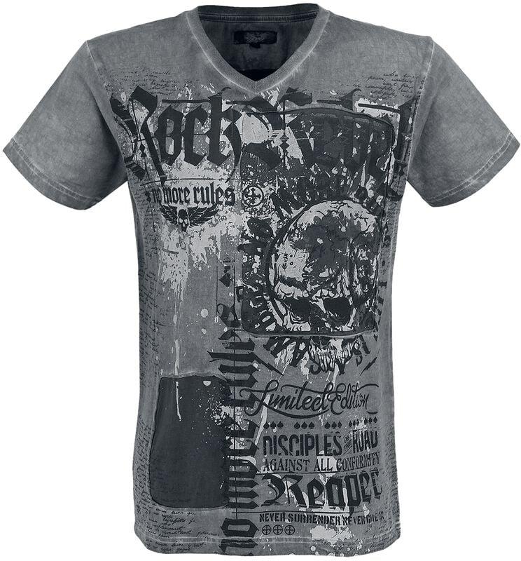 Rock Revival "Heavy Soul" T-Shirt Grey By Rock Rebel By EMP