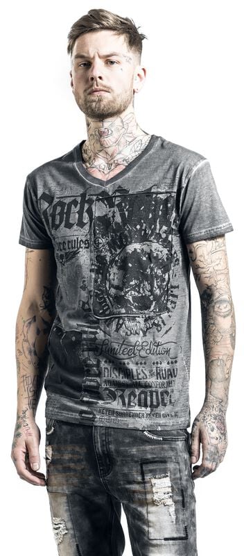 rock revival "Heavy Soul" T-Shirt grey by Rock Rebel by EMP