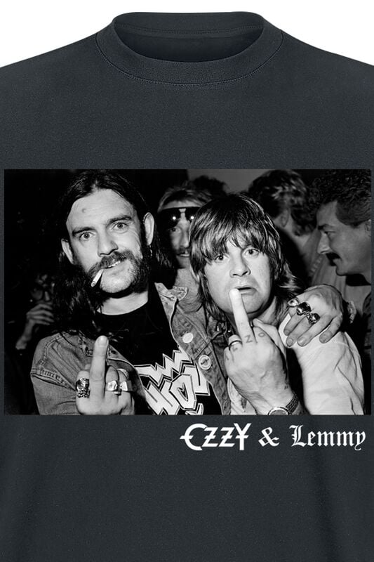 Rock Revival "Hellraiser - Ozzy & Lemmy" T-Shirt Black By Ozzy Osbourne